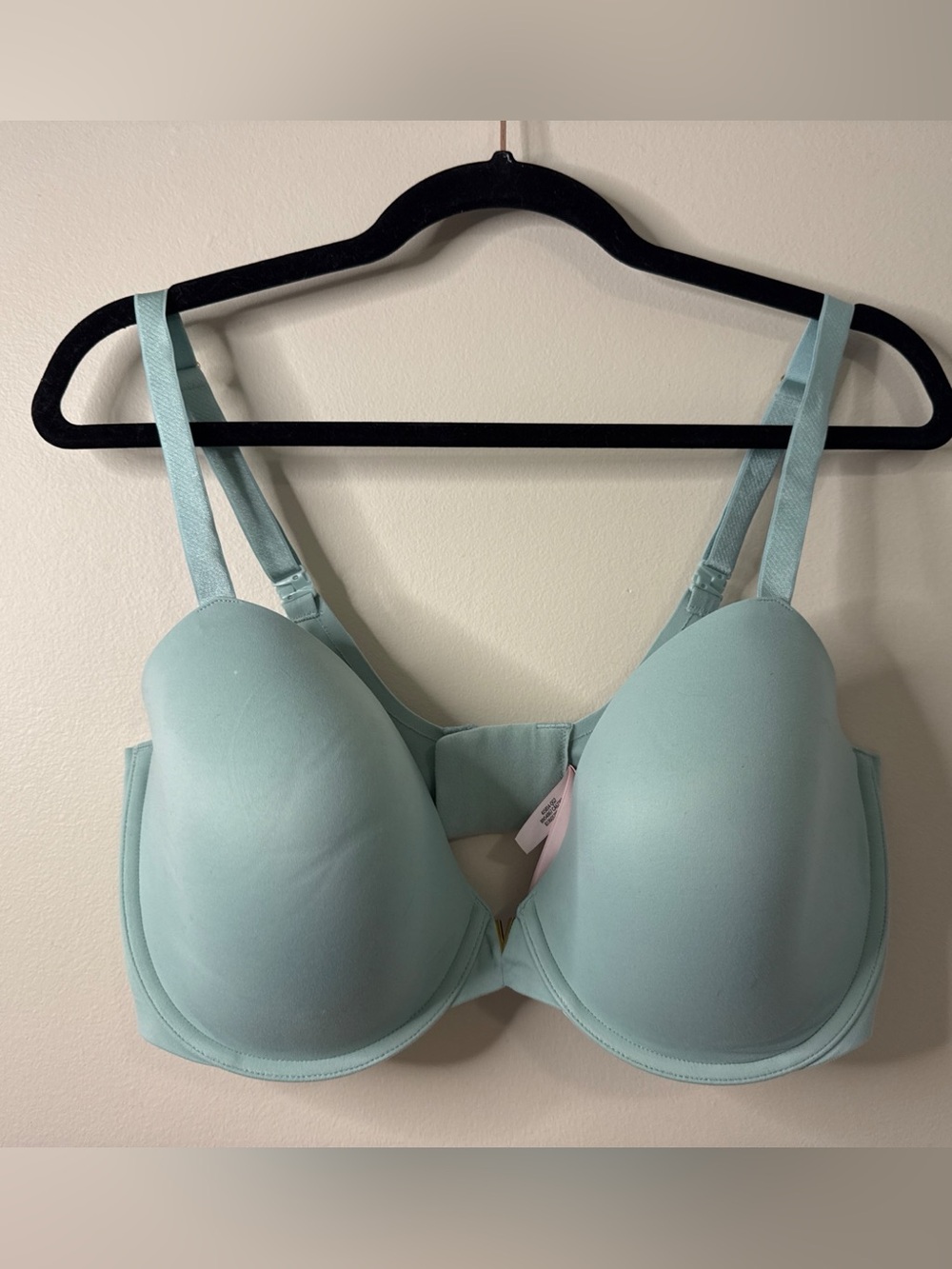 Victoria’s Secret Lined Demi Bra 36G Light Blue Gold V Smooth